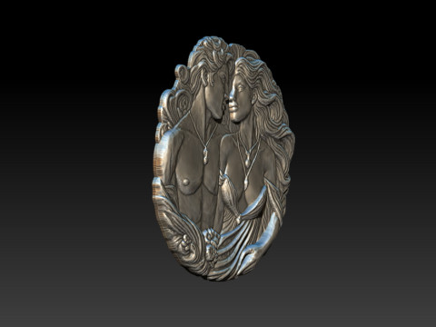Eternal Love Relief Model 3Dプリントモデル