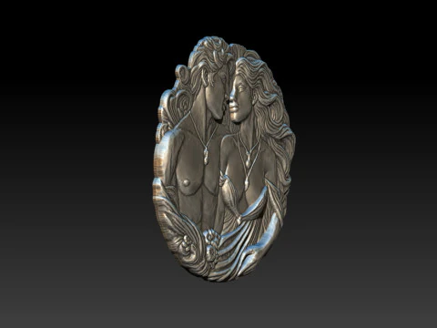 Eternal Love Relief Model 3D Print Model