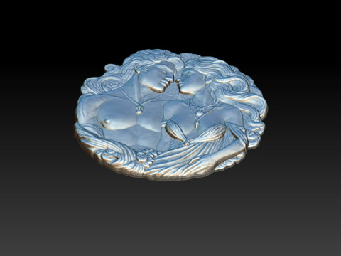 Eternal Love Relief Model 3Dプリントモデル