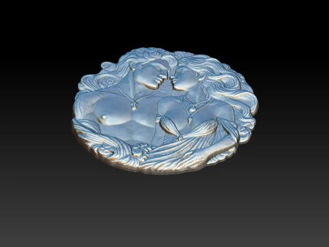 Eternal Love Relief Model 3D Print Model