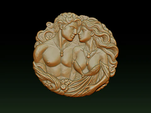 Eternal Love Relief Model 3D Print Model