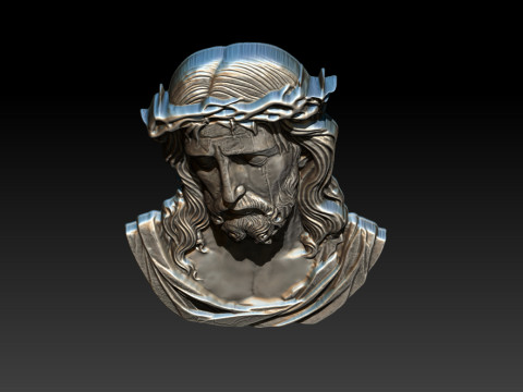 Jesus Face Bas Relief 3Dプリントモデル