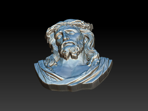 Jesus Face Bas Relief 3Dプリントモデル