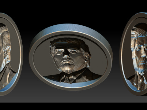3D Donald Trump Bust Modelo de Impressão 3D