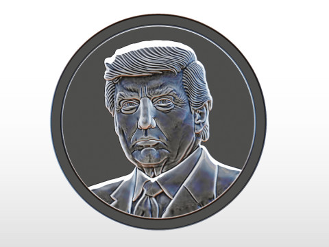 3D Donald Trump Bust Modelo de Impressão 3D