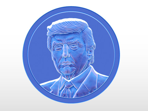 3D Donald Trump Bust Modelo de Impressão 3D
