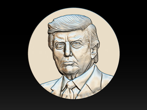 3D Donald Trump Bust 3D 打印模型