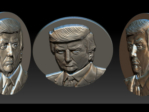 3D Donald Trump Bust 3D 打印模型