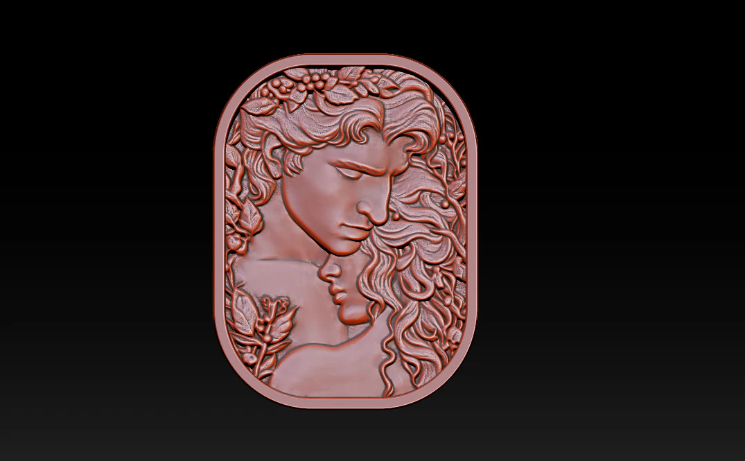 Eternal Love Relief Model 3D Print Model .c4d .max .obj .3ds .fbx .stl .blend 