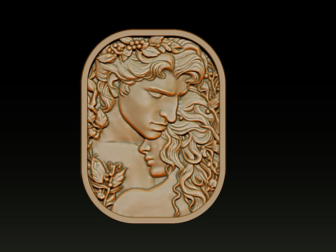 Eternal Love Relief Model 3Dプリントモデル