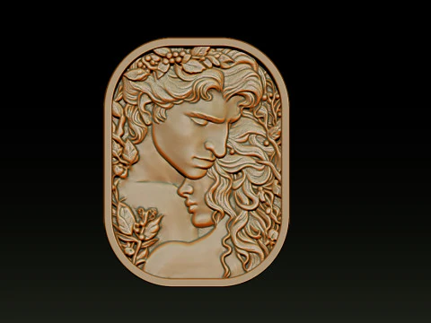 Eternal Love Relief Model 3D Print Model