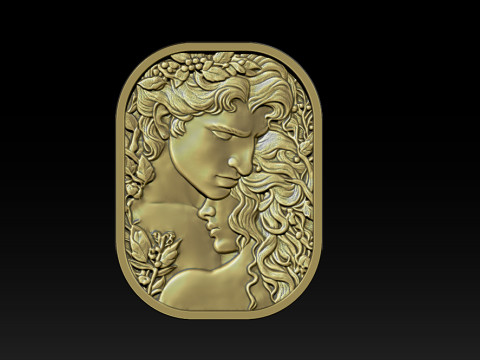 Eternal Love Relief Model 3Dプリントモデル