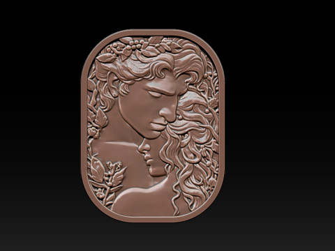 Eternal Love Relief Model 3Dプリントモデル