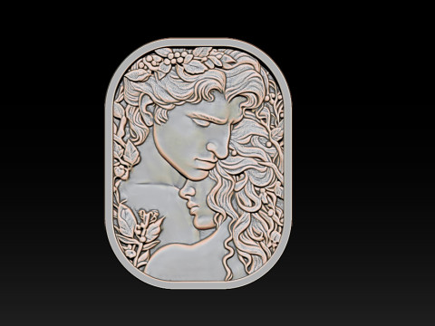 Eternal Love Relief Model 3Dプリントモデル