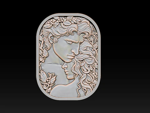 Eternal Love Relief Model 3D Print Model