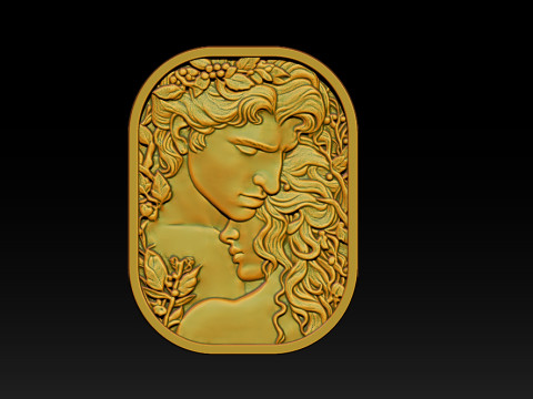 Eternal Love Relief Model 3Dプリントモデル