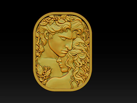 Eternal Love Relief Model 3D Print Model