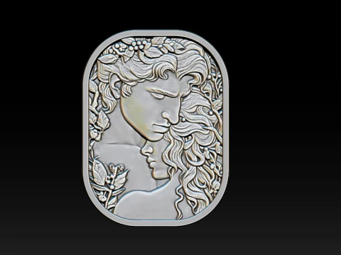 Eternal Love Relief Model 3D Print Model