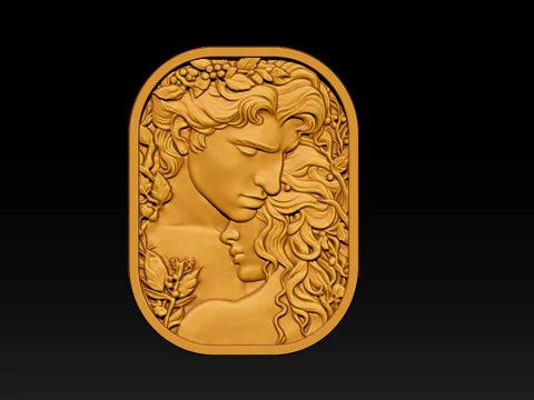 Eternal Love Relief Model 3D Print Model