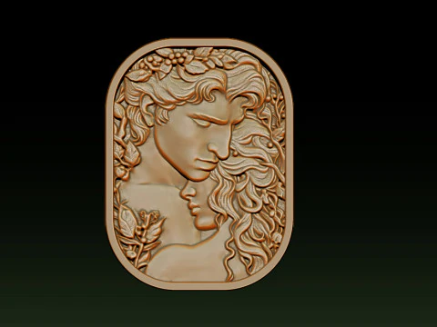 Eternal Love Relief Model 3D Print Model