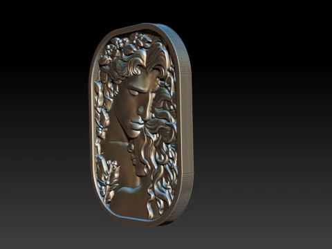 Eternal Love Relief Model 3D Print Model