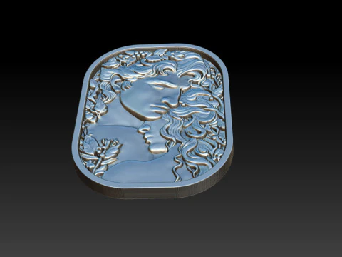 Eternal Love Relief Model 3D Print Model