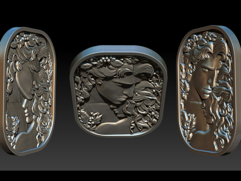 Eternal Love Relief Model 3Dプリントモデル