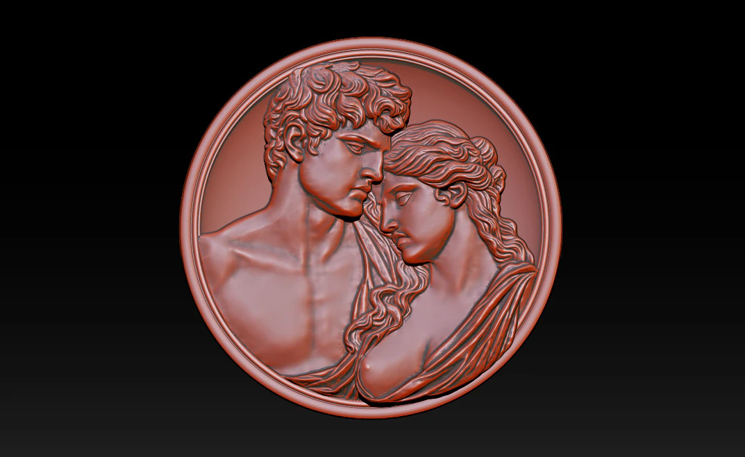 Eternal Love Relief Model 3D Print Model .c4d .max .obj .3ds .fbx .stl .blend