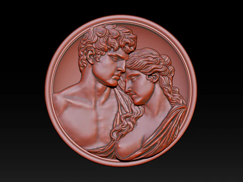 Modello di sollievo dell'amore eterno Modello di stampa 3D