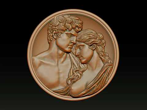 Eternal Love Relief Model 3D Print Model