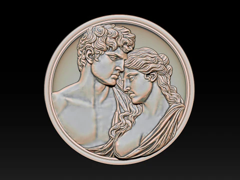 Eternal Love Relief Model 3D Print Model