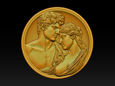 Eternal Love Relief Model 3D Print Model