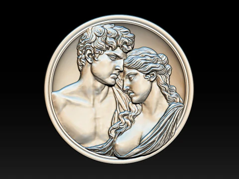 Eternal Love Relief Model 3D Print Model