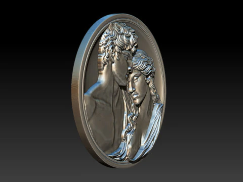 Eternal Love Relief Model 3D Print Model