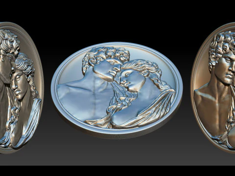 Eternal Love Relief Model 3D Print Model