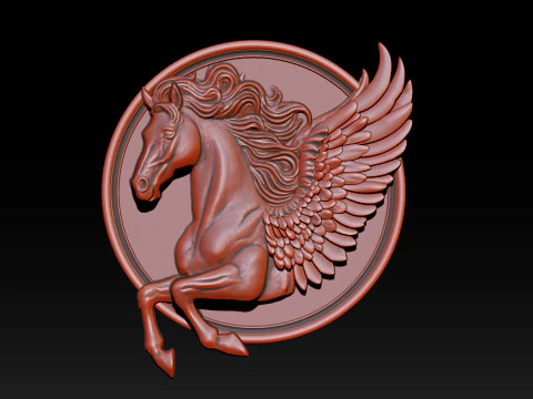 CNC 라우터 및 3D 프린팅을 위한 말 머리 릴리프 모델 3D 프린트 모델