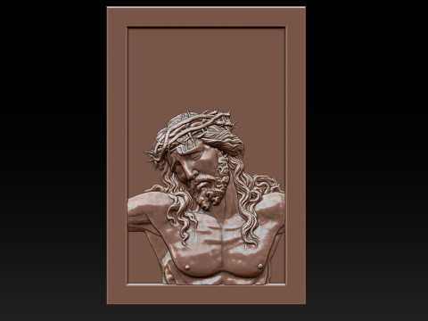 Jesus Face Bas Relief 3Dプリントモデル