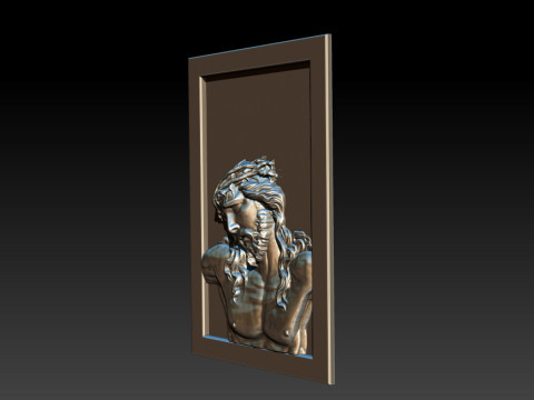 Jesus Face Bas Relief 3Dプリントモデル