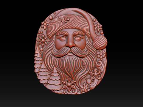 Santa Claus Bas Relief 3D Baskı Modeli