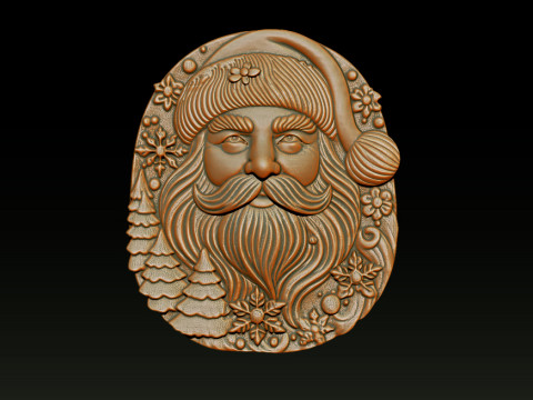 Santa Claus Bas Relief 3D Принт Модель