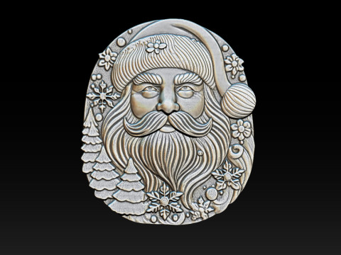 Santa Claus Bas Relief 3D Принт Модель