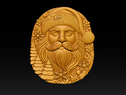 Santa Claus Bas Relief 3D Принт Модель
