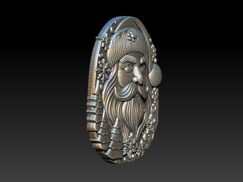 Santa Claus Bas Relief 3D Принт Модель
