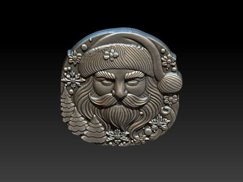Santa Claus Bas Relief 3D Принт Модель