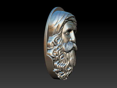 Sadhgurus Portrait Relief Model 3D Print Model