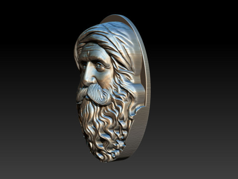 Sadhgurus Portrait Relief Model 3D Print Model