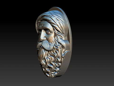 Sadhgurus Portrait Relief Model 3D Print Model