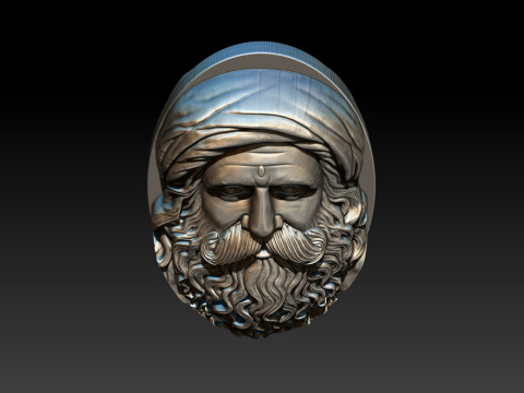 Sadhgurus Portrait Relief Model 3D Print Model