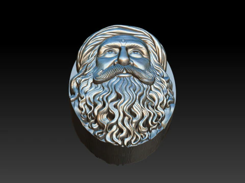 Sadhgurus Portrait Relief Model 3D Print Model
