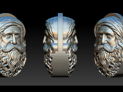 Sadhgurus Portrait Relief Model 3D Print Model